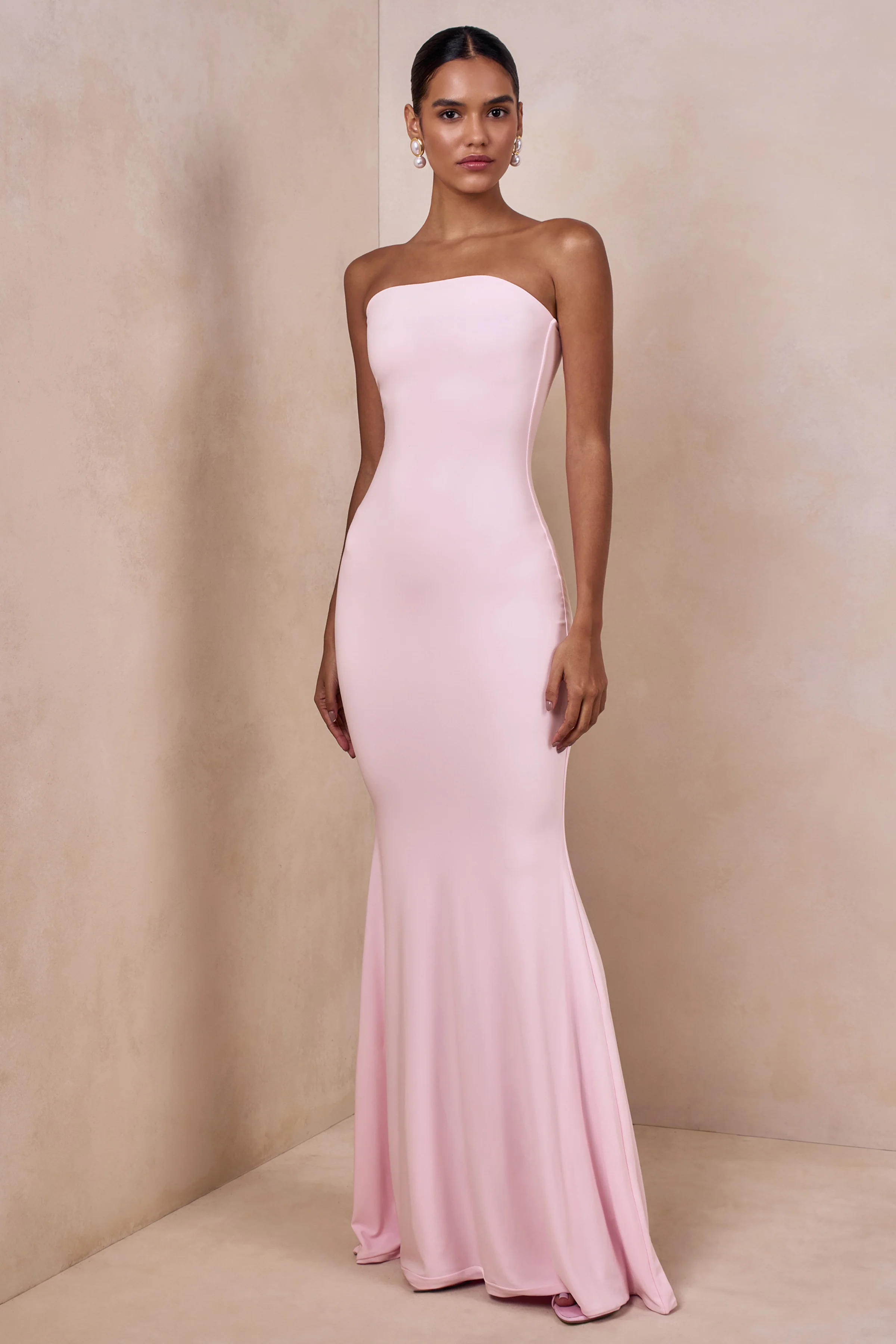 Ceremony | Pink Bandeau  Maxi Dress - Image 4