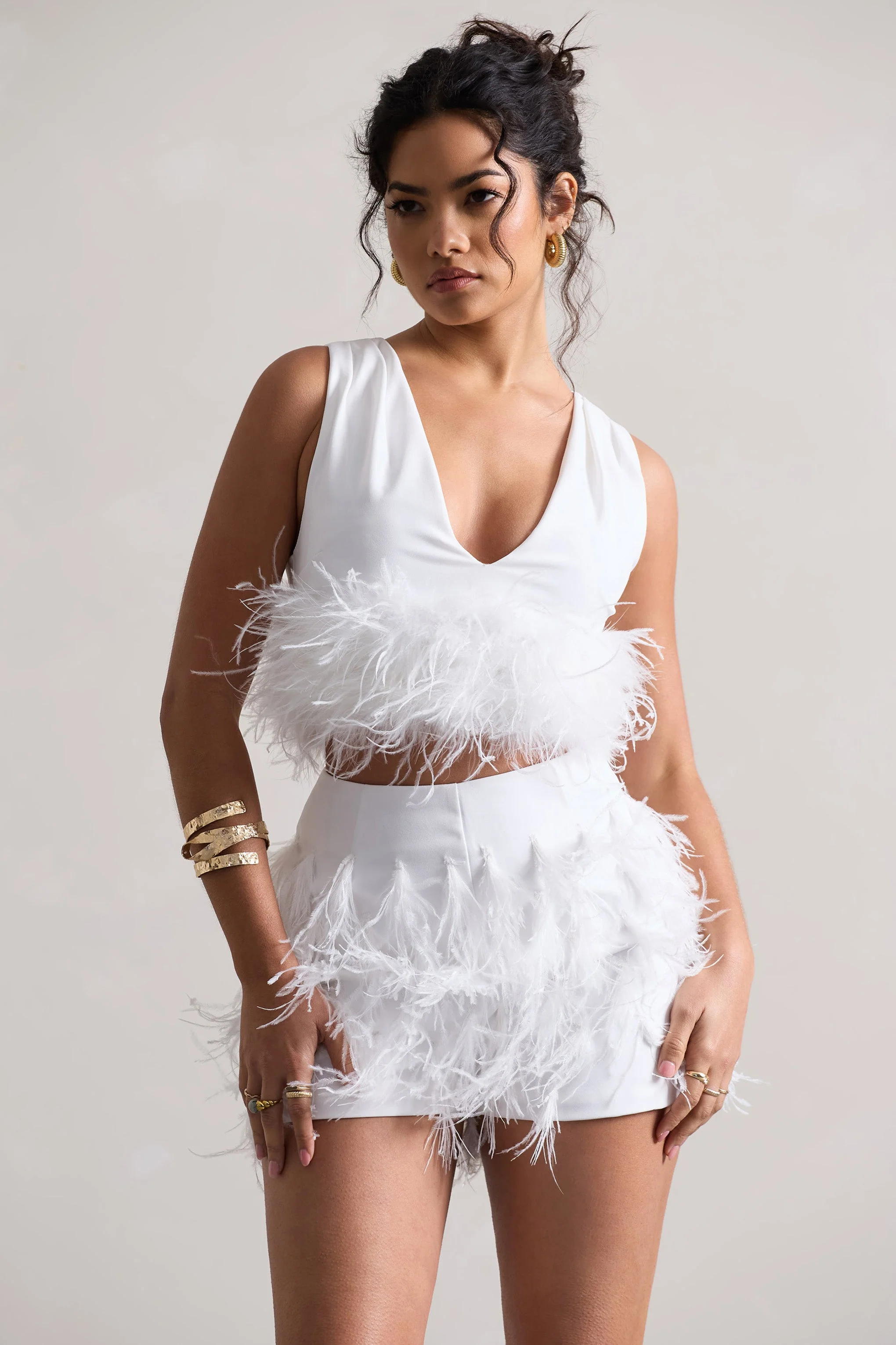 Encore | White Feather Shorts - Image 3