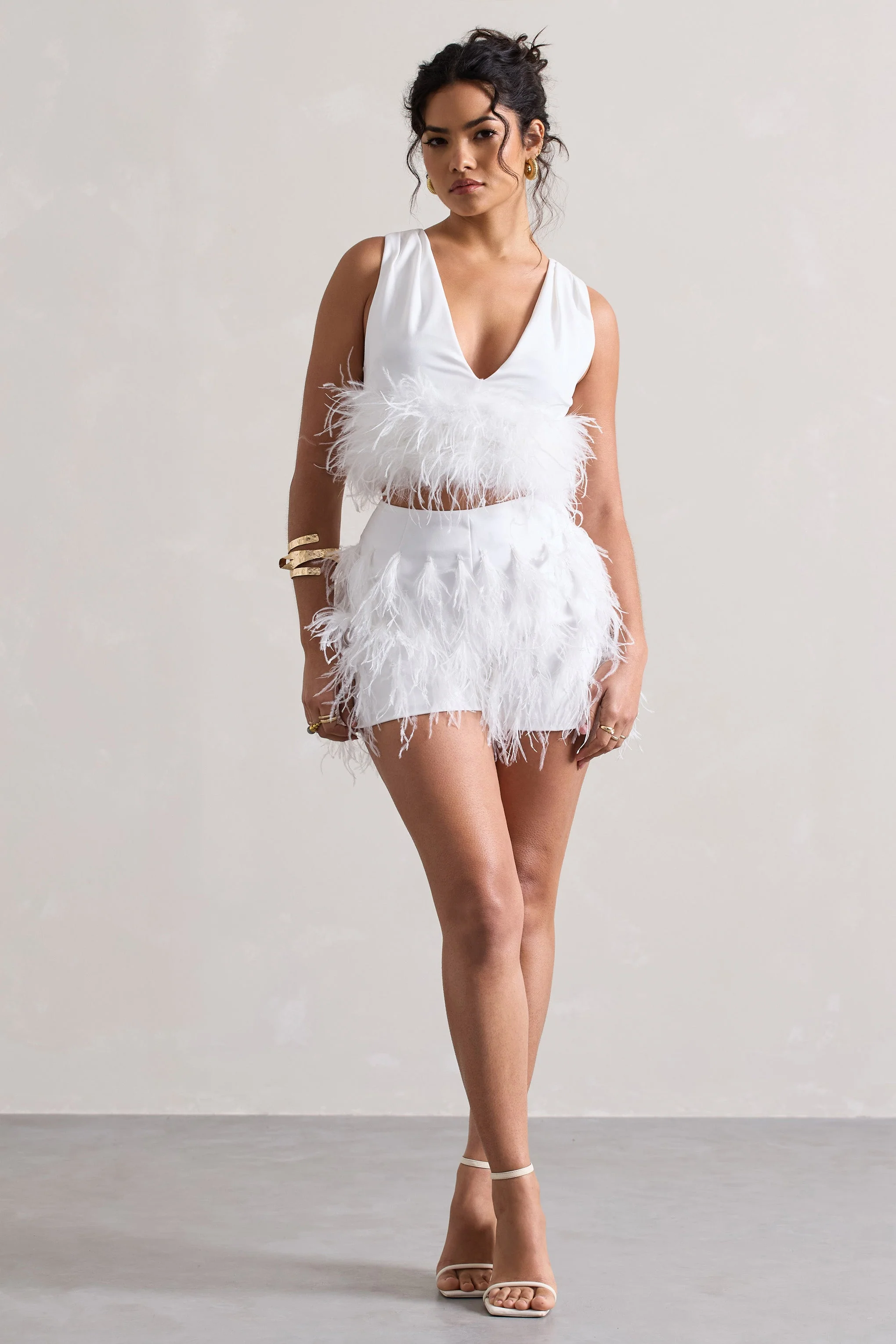 Encore | White Feather Shorts - Image 4