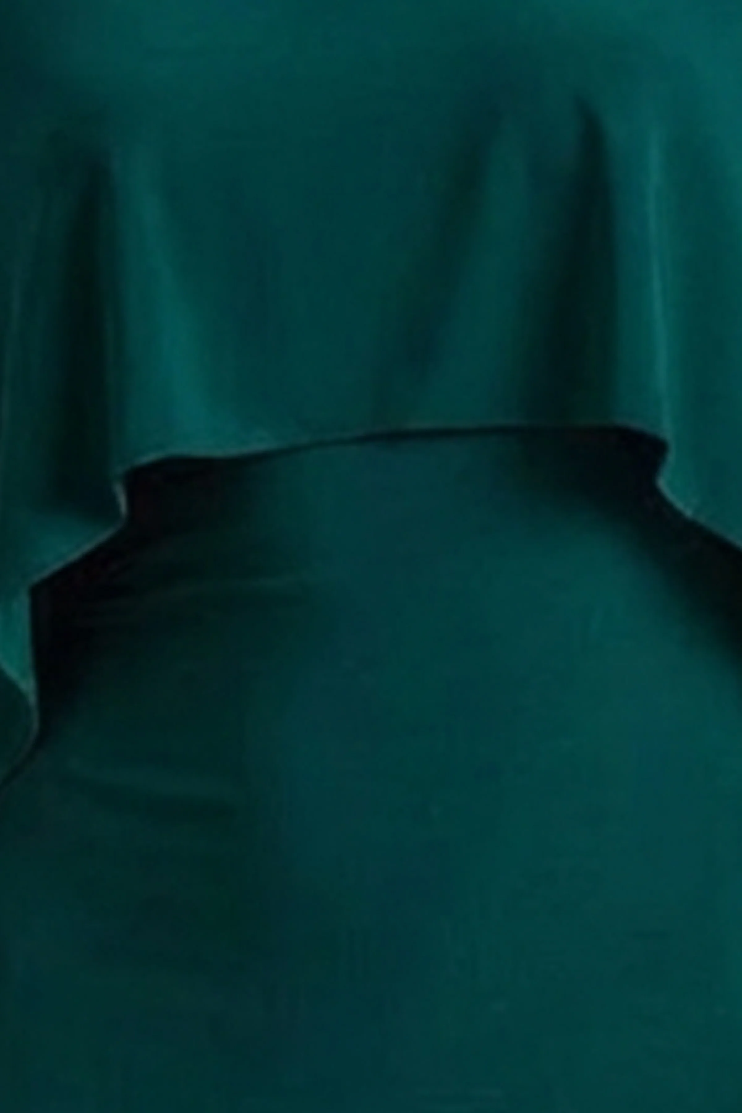 Padma | Bottle Green Draped Maxi Dress With Cape Sleeves - Image 5